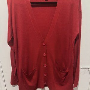 Roz & Ali Button-Down Sweater, Size M